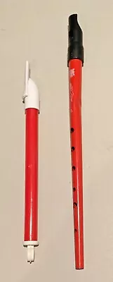 12½  SWEETONE By Clark Red Metal Flute + 10  Proll Toys Red Whistle Slider • $19.99