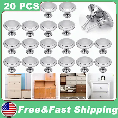 20 PCS Stainless Steel Door Knobs Cabinet Handles Cupboard Drawer Kitchen Pulls • $7.60