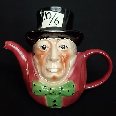 Vtg Tony Wood Mad Hatter Alice In Wonderland Teapot Staffordshire England 7.5  • $59