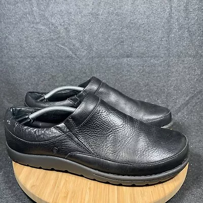 Born Nigel Mens 13 M Black Leather Shoes Casual Comfort Clogs • $29.99