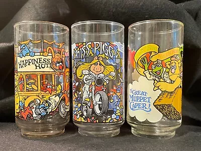 LOT Of 3 - THE GREAT MUPPET CAPER GLASS - MISS PIGGY • $11.99