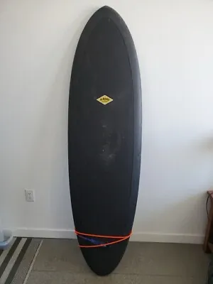 Almond Surfboards 6'4  R-Series  Pleasant Pheasant  Black Used • $350