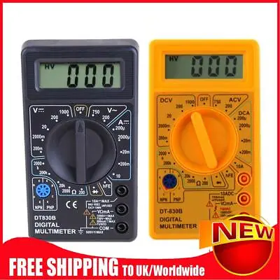 DT-830B LCD Digital Multimeter AC/DC 750/1000V Amp Volt Ohm Tester Meter • £5.75