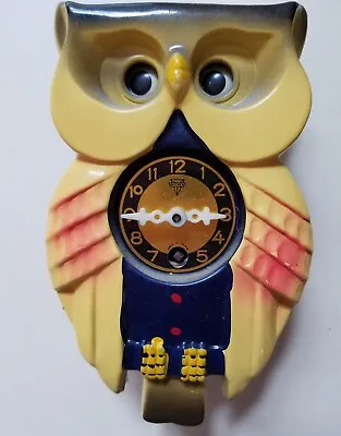 Vintage Mi Ken Owl Clock 1950's Moving Eyes ~ Rare • $117.95