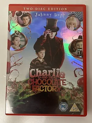 Charlie And The Chocolate Factory DVD (2 Disc Set) Johnny Depp Tim Burton • £1.99