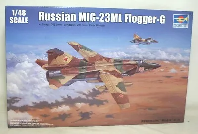 TRUMPETER 1:48 SCALE No. 02855 RUSSIAN MIG-23ML FLOGGER-G KIT • $38.50