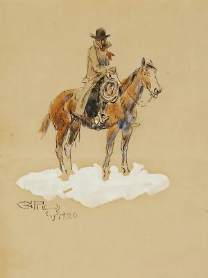 Cowboy On Horseback By Charles M Russell Western Giclee Art Print + Ships Free • $59