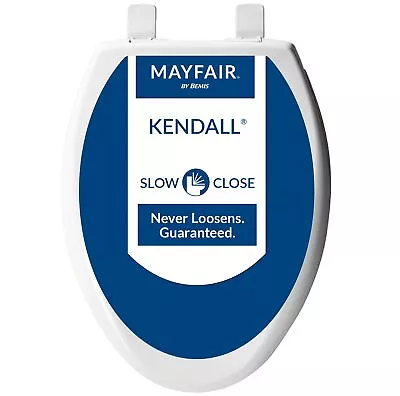 Mayfair 1847SLOW 000 Kendall Slow-Close Removable Enameled Wood Toilet Seat ... • $44.19