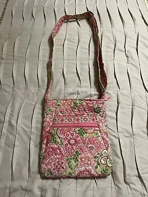 Vera Bradley Petal Pink Retired Hipster Handbag Crossbody Floral • $19.99