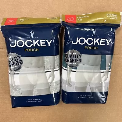 2Packsx 2 Jockey Pouch H-Fly Design Classic Fit Boxer Briefs 2XL • $24.99