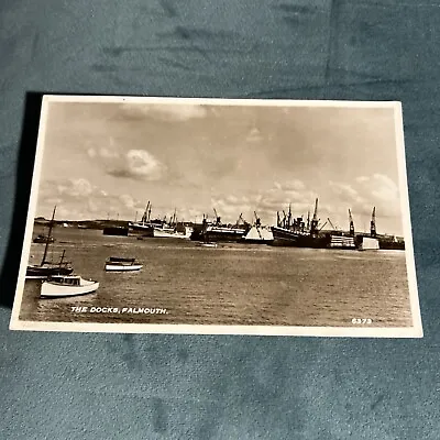 Vintage Postcard The Docks Falmouth Z6 • £0.99