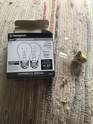 A15 40 Watt  2 Bulb Lot Appliance Light Bulb Refrigerator Freezer Oven Microwave • $2.99