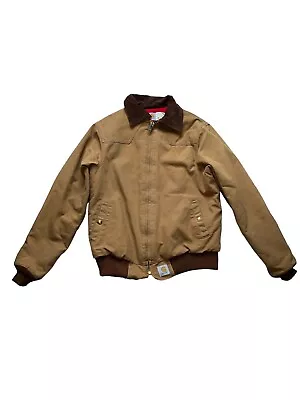 Vintage 1992 Carhartt Santa Fe JQ176 Corduroy Collared Jacket Men’s Large Tall • $150