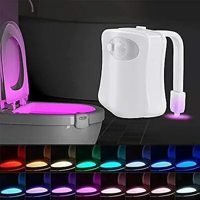 Toilet Night Light Water Resistant LED Light 8 Color LED Light Motion Activated  • $6.49