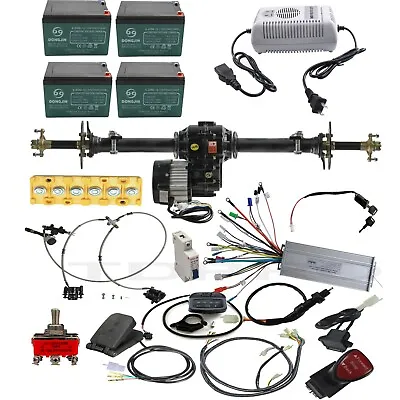 30  Rear Differential Axle Kit 48V 1000W Electric Brushless Motor 4 Wheelers ATV • $798.87