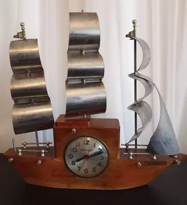 Vintage Mastercrafters Yankee Clipper Sailboat Electric Clock Sessions Model W • $48