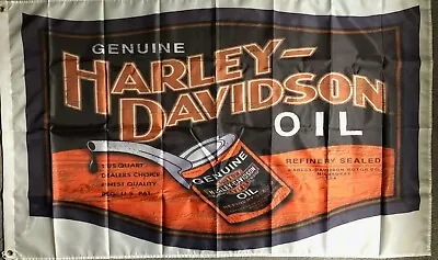 HARLEY OILS VINTAGE HUGE Flag..Classic Car Show Man Cave Garage Shed • $26.50