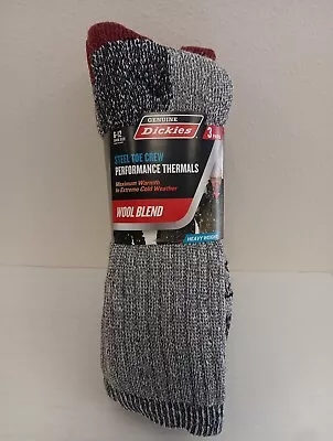 Mens Dickies 3 Pair Steel Toe Heavyweight Wool Blend  Socks Size 6-12 NEW  • $16.97