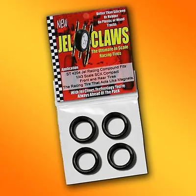 1/43 Scale SCX Slot Car Tires Jelclaws 4pk Fits SCX Compact • $11.94