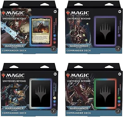 Warhammer 40K Commander Decks Set Of 4 - MTG Sealed Case • $174.44