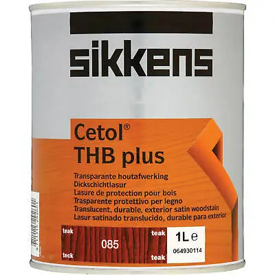 £42.95 • Buy Sikkens Cetol THB Plus Translucent Woodstain Teak 1l