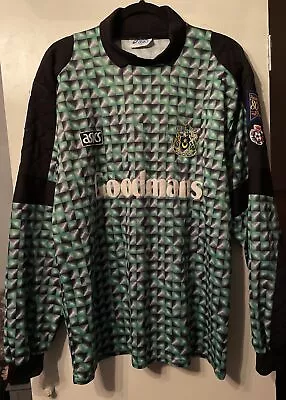 Portsmouth Fc Goalkeeper Shirt  1994 Signed By Alan Knight Pompey 17 Match Worn? • £120