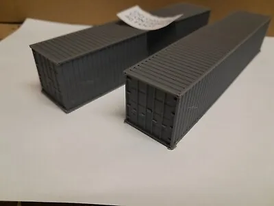 2 X 40ft Shipping Containers 00 Gauge Model Railway. 3D PRINTED • £9.99