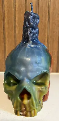 Vintage Spooky Skull Candle Multi Color Unburned • $9.23