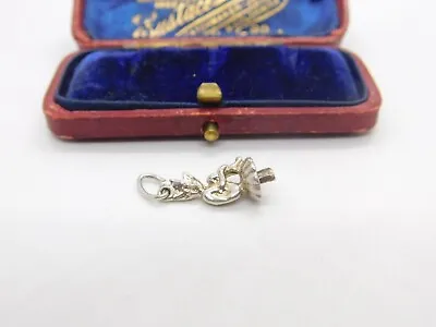 Sterling Silver Cornish Pixie On A Toadstool Charm Pendant Vintage C1970 • $31.94