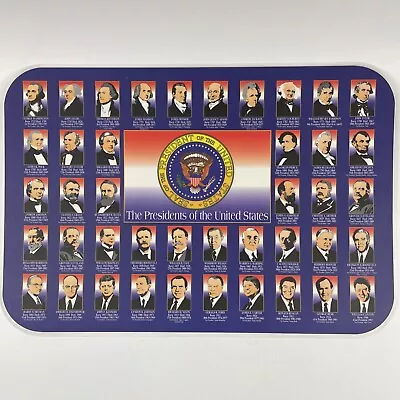 Vintage 90s The Presidents Of The United States & Branches Of  Gov Place Mat • $9.89