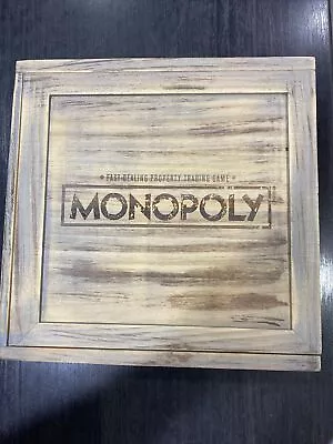 Monopoly Rustic Wood Series Wooden Board Game -Wooden Puzzle Board • $26.95