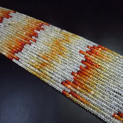 Natural Mexican Multi Opal Rondelle Micro Faceted Beads 4mm 13 Strand GV-3289 • $19.59