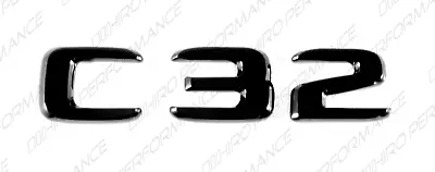 Gloss Black Trunk Lid Emblems Badge Sticker Logos For Mercedes-Benz C32 AMG W203 • $24.99