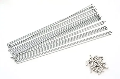 £10.99 • Buy 36  MTB / Road Spokes 2mm - Silver With Nipples 12mm