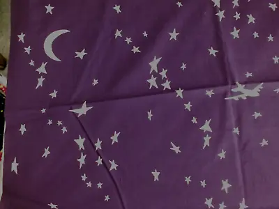 1 Yd Yard Moon Stars Plane PURPLE Mary Ellen Hopkins Coll SSI Quilt Fabric Vtg • $12