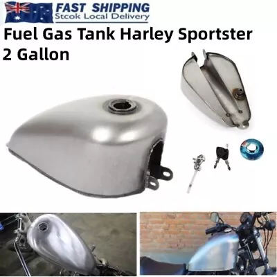 Unpainted 2Gallon Custom Cafe Racer Gas Fuel Tank Fit For Harley Sportster 95-78 • $132