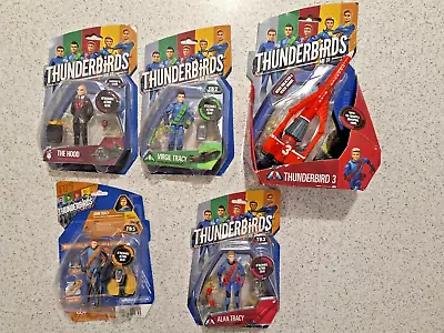 Thunderbirds Are Go Figure Lot Alan Virgil John The Hood TB3 With Packets • $65