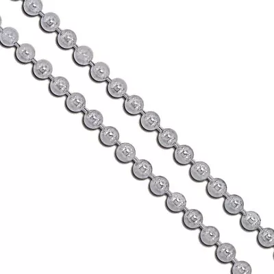 Stainless Steel Military Ball Bead Chain Dog Tag Link Pallini Necklace • $6.19