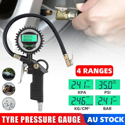 Car Tyre Pressure Gauge Digital Air Tire Inflator Truck Hose Compressor Pump OZ • $20.85