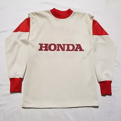 Rare Vintage Honda Motocross Moto Racing Jersey Sather #39 White Red • $149.99