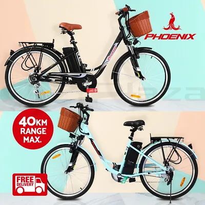 Phoenix 26  Electric Bike City Bicycle EBike E-Bike Urban Commuter W/ Battery • $999.95