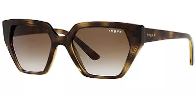 Vogue Women's Dark Havana Geometric Trapezoidal Sunglasses - VO5376S-W65613-51 • $39.99