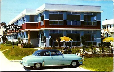 Postcard 1954 La Casita Motel Restaurant Vintage Car Patio B25 • $5.57