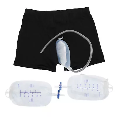 Male Urine Bag Wearable Incontinence Pants Boxers With Catheter Collection Bag • $14.24