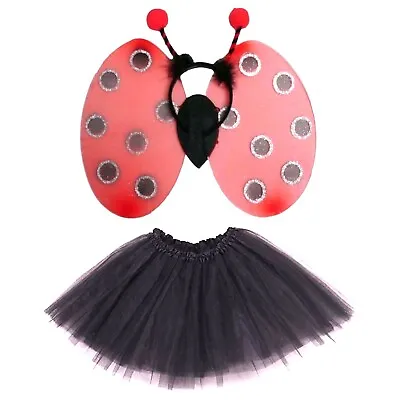 Ladybird Fancy Dress Wings & Tutu Costume Set World Book Day Outfits • £5.99