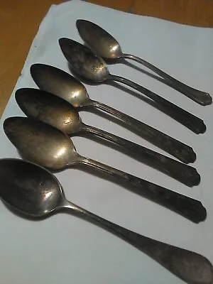 Antique Vernon Rogers Silver Plated Demitasse Spoons (6) • $17.50