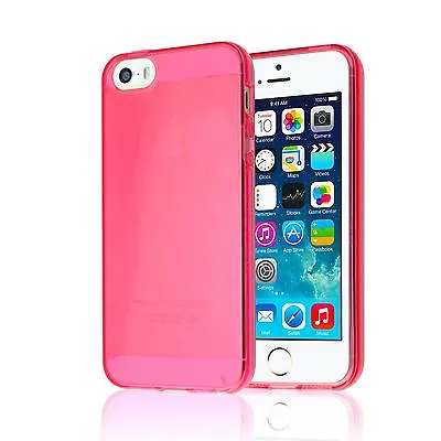 Iphone 5/5S TPU Gel Skin Case / Cover + 1 Screen Protector Strong Compact • £2.49