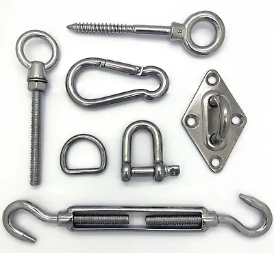 Stainless Steel Sun Sail Shade Accessories Fixings | UK STOCK  • £2.56