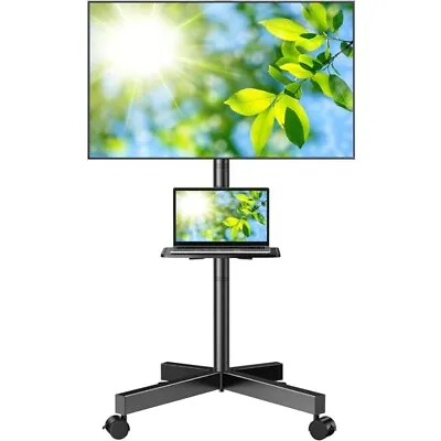 Mobile TV Stand For 23-60 Inch LCD LED Flat/Curved Panel Screen TVs Tilt TV Cart • $73.49