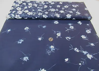 Michael Miller Quilt-craft Fabric BLOOM BOOM BORDER Indigo 2 Yds (cx-11417)Bella • $10.77